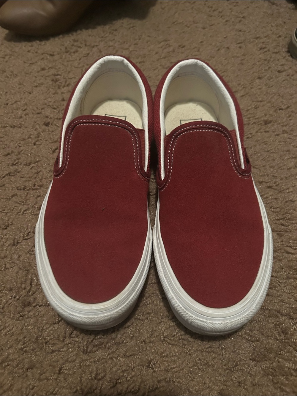 Slip-On Canvas Shoes Vans in Burgundy Red